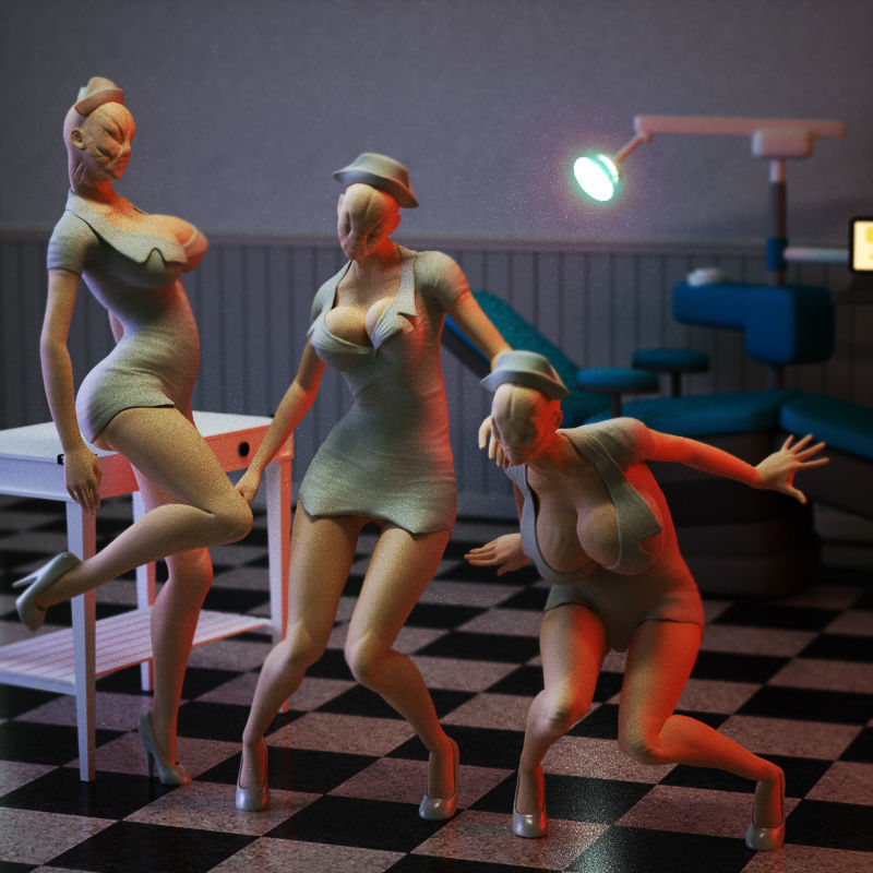 Dead Nurse 3D model_3