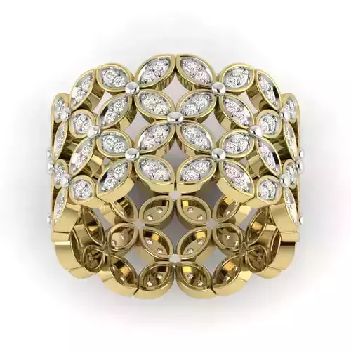 Women flower ring 3dm Render details