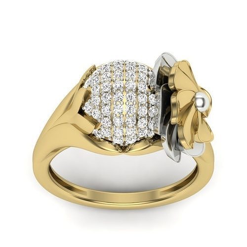 Women diamond ball ring 3dm Render details 3D print model