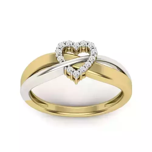 Women unique heart ring 3dm Render details