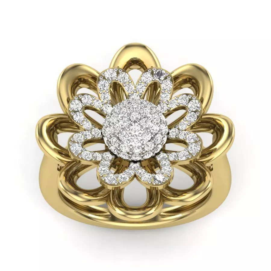 Women flower ring 3dm Render details 3D print model