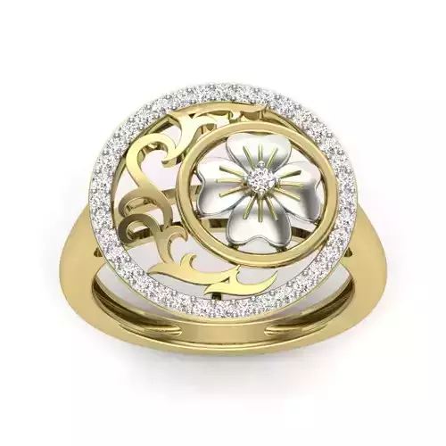 Women flower ring 3dm Render details