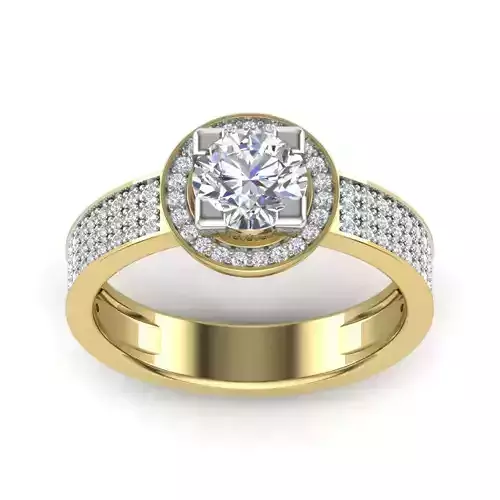 Women solitaire ring 3dm Render details
