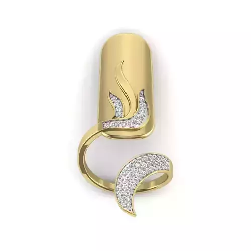 Women nail ring 3dm Render details