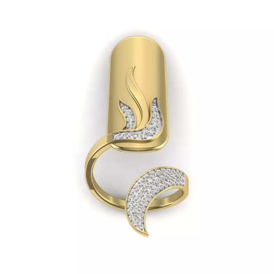 Women nail ring 3dm Render details 3D print model