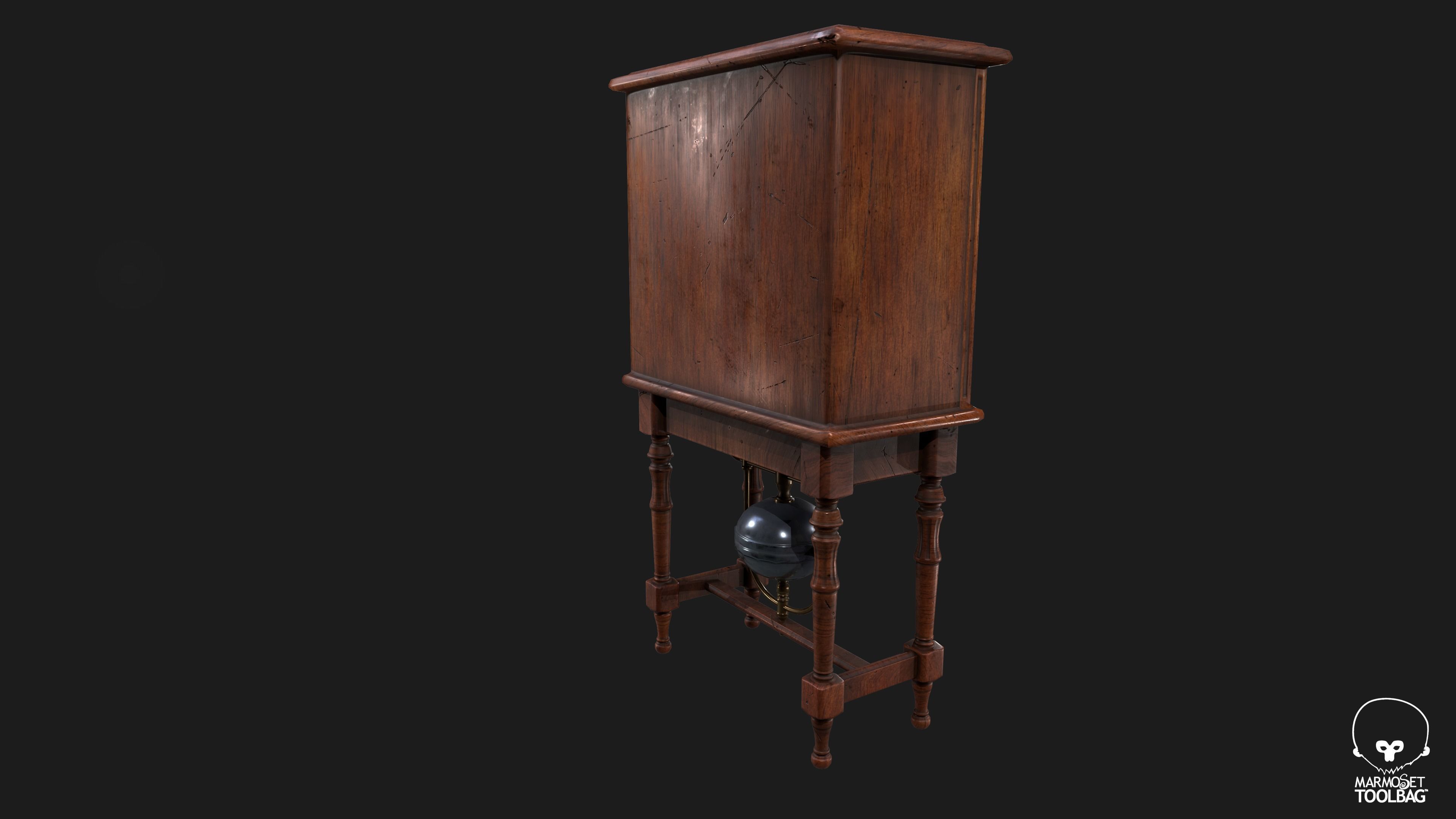 Steampunk Radio Game model Low-poly 3D model_1