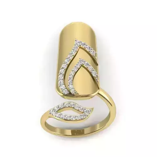 Women nail ring 3dm Render details