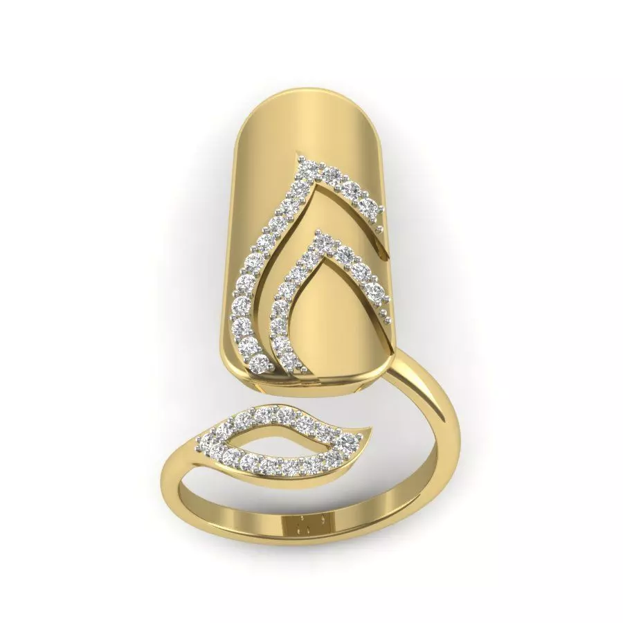 Women nail ring 3dm Render details 3D print model