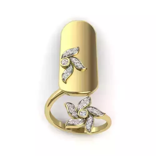 Women nail ring 3dm Render details