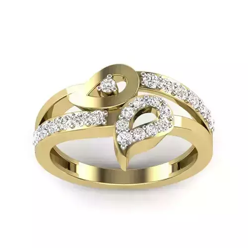 Women split shank cocktail ring 3dm Render details