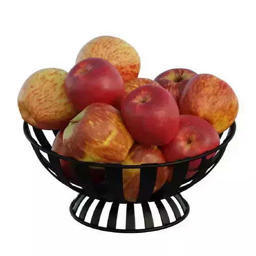 Stripe Fruit Bowl with apple