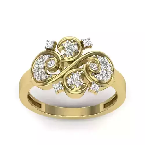 Women cocktail ring 3dm Render details