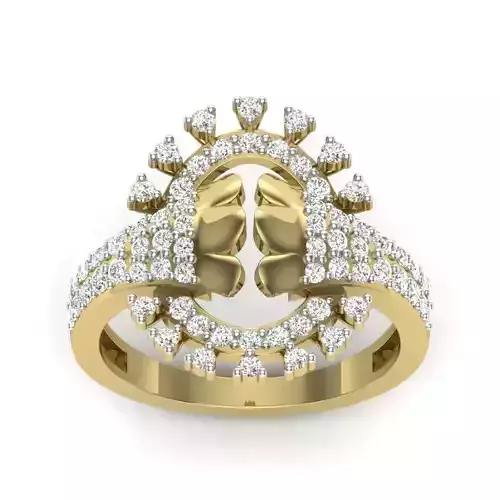 Women cocktail ring 3dm Render details