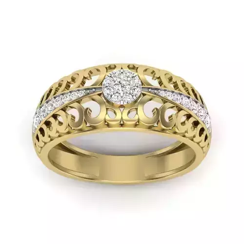 Women solitaire ring 3dm Render details