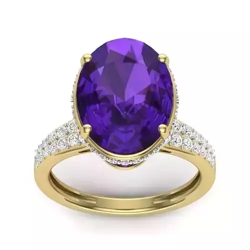 Women gemstone ring 3dm Render details