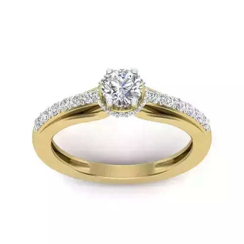 Women solitaire ring 3dm Render details
