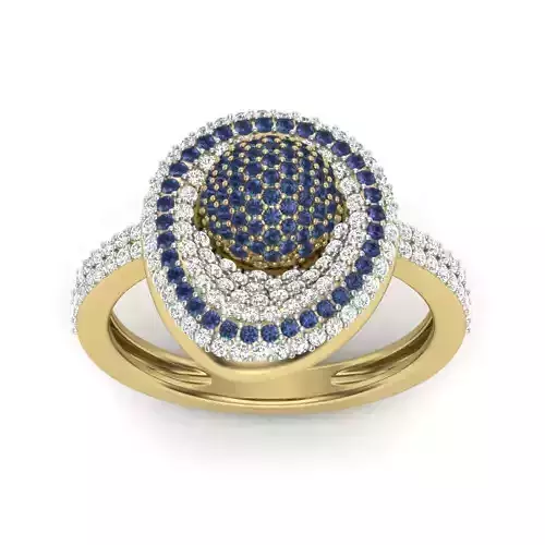  Women dome ring 3dm Render details