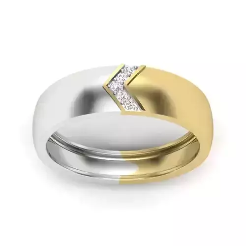 ring 3dm Render details two tone diamond