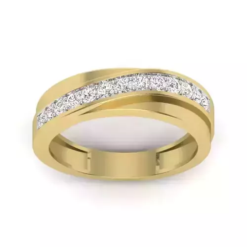 ring 3dm Render details gold wedding band with diamonds