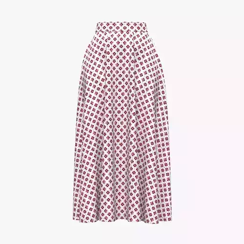 Fashionable Long Skirt Design 3D model