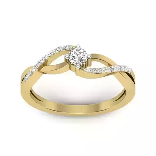 Women designer solitaire ring 3dm Render details