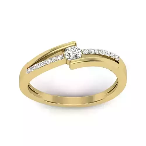 Women bypass eternity solitaire ring 3dm Render details