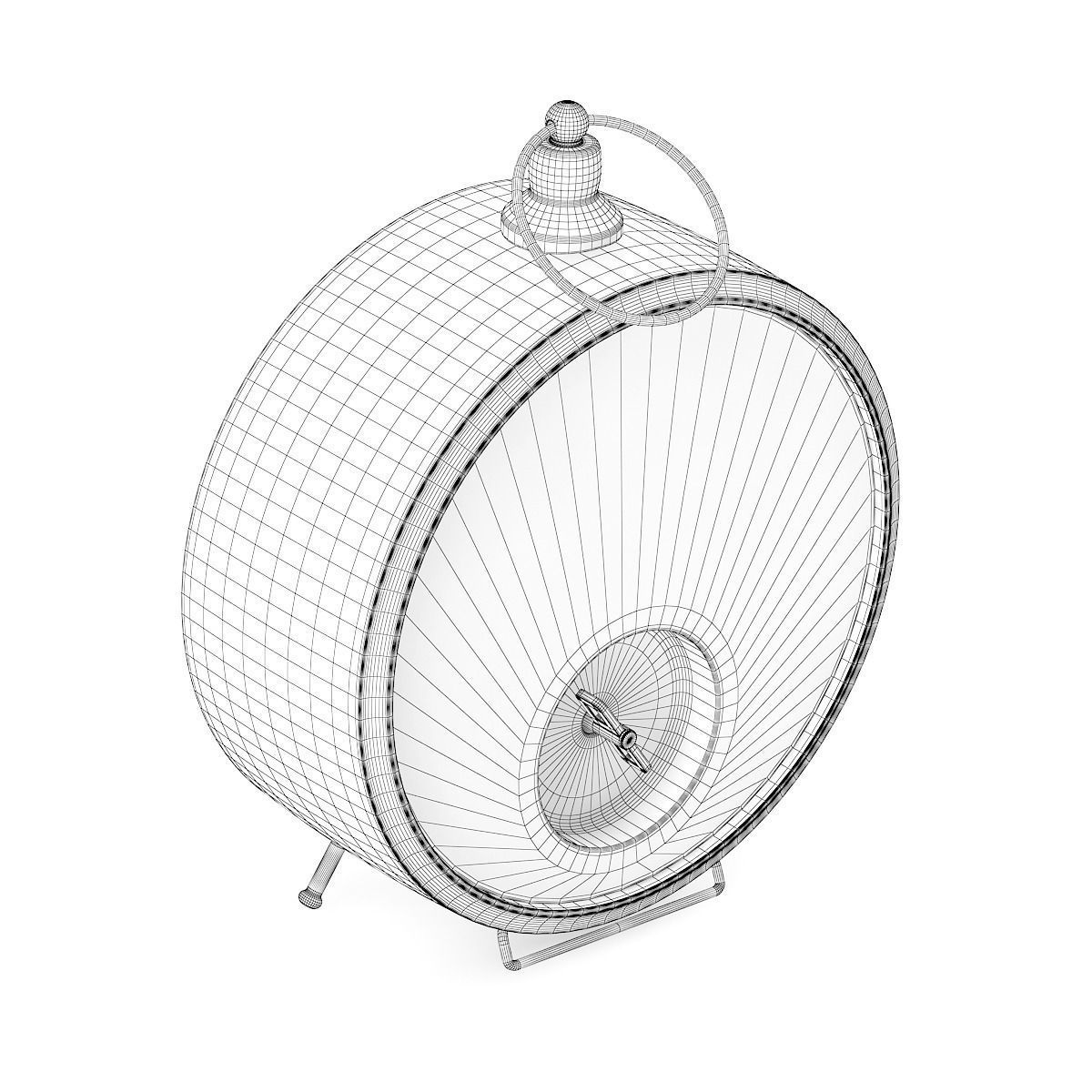 White Clock 3D model_3