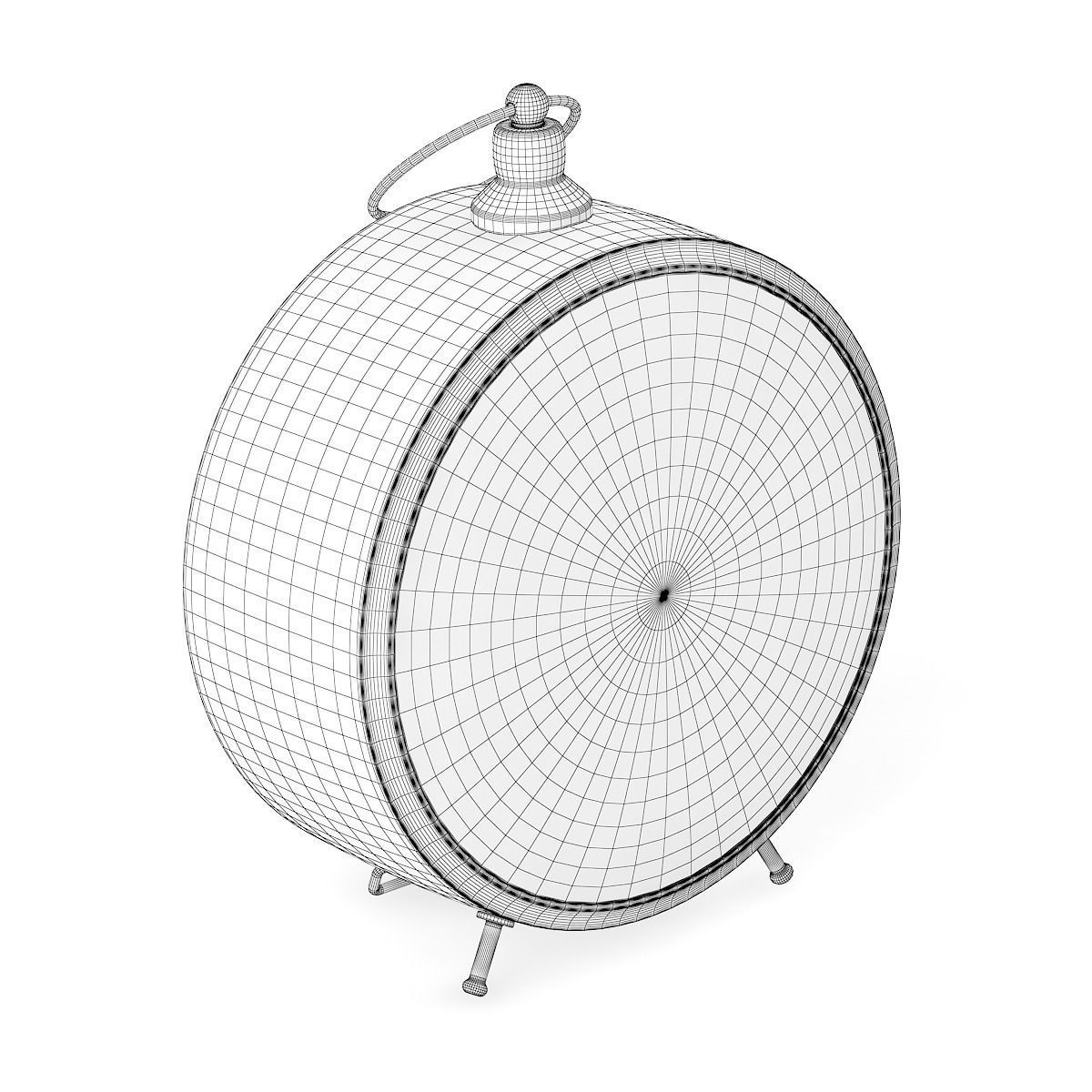 White Clock 3D model_5