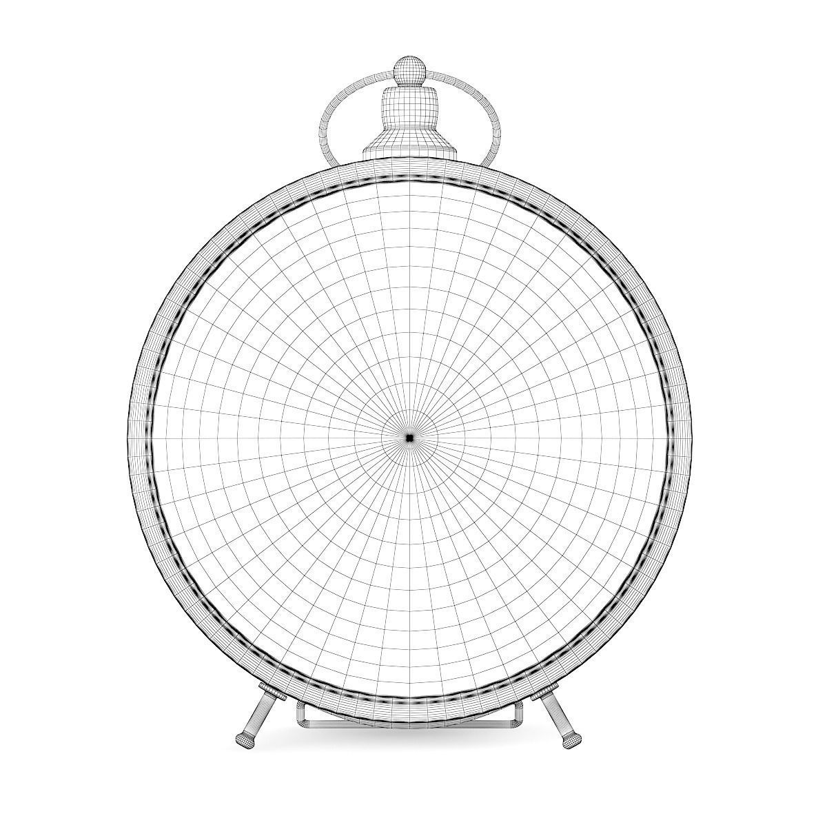 White Clock 3D model_1