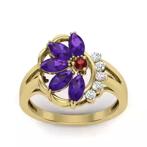 Women cocktail ring 3dm Render details   