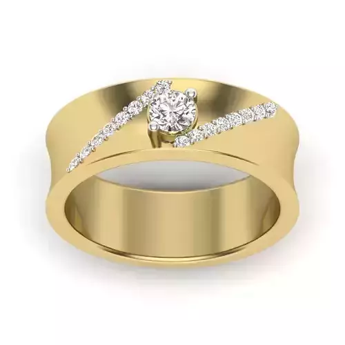 ring 3dm Render details gold wedding with two diamonds