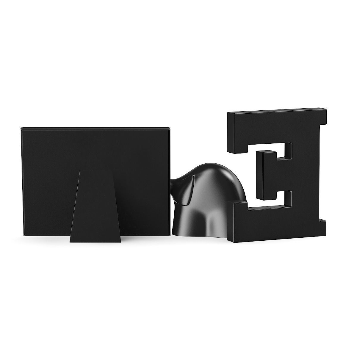 Black Shelf Decorations 3D model_4