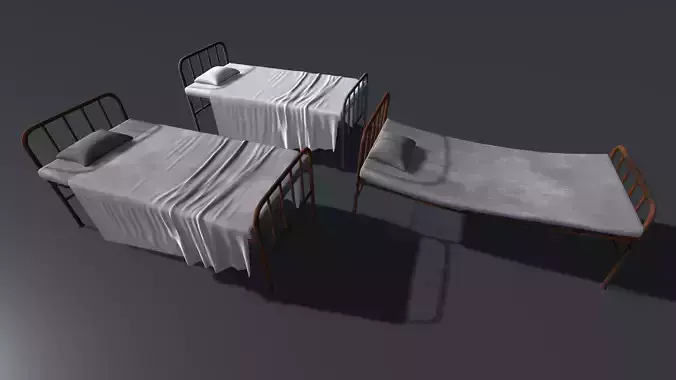 Hospital Bed game ready asset