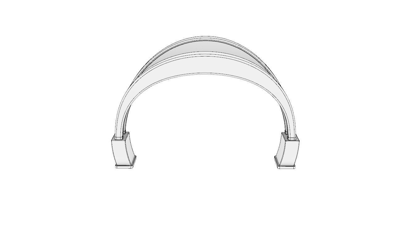 Shade Structure Architectural Structure with Grass and Steel 3D model_11