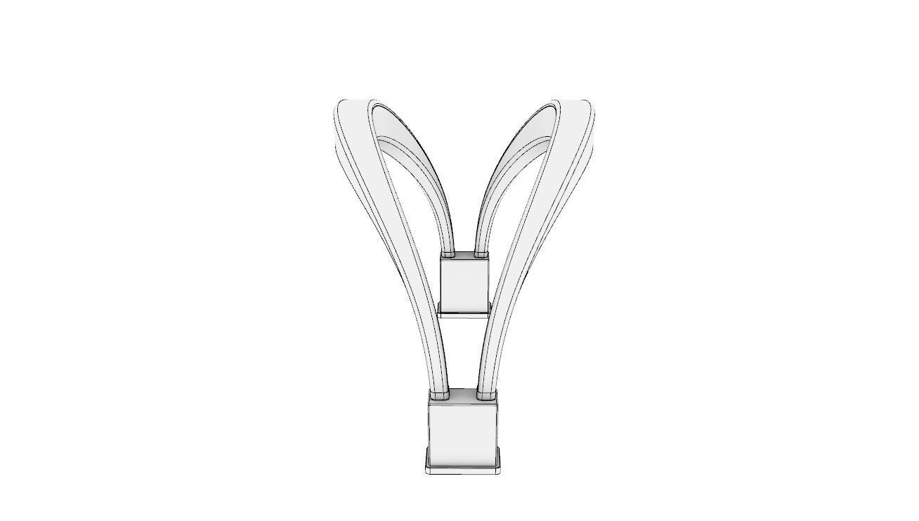 Shade Structure Architectural Structure with Grass and Steel 3D model_16