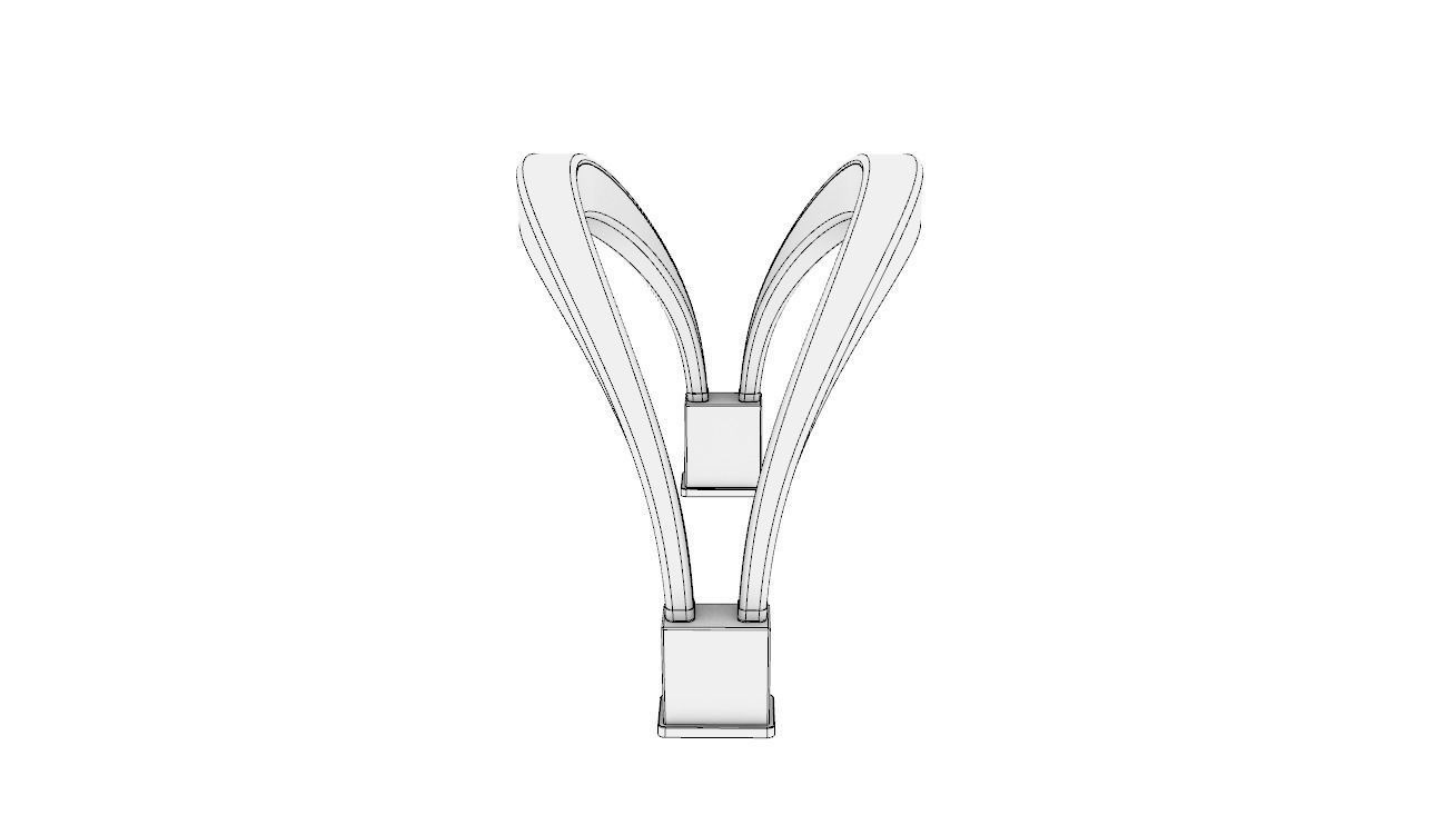 Shade Structure Architectural Structure with Grass and Steel 3D model_6