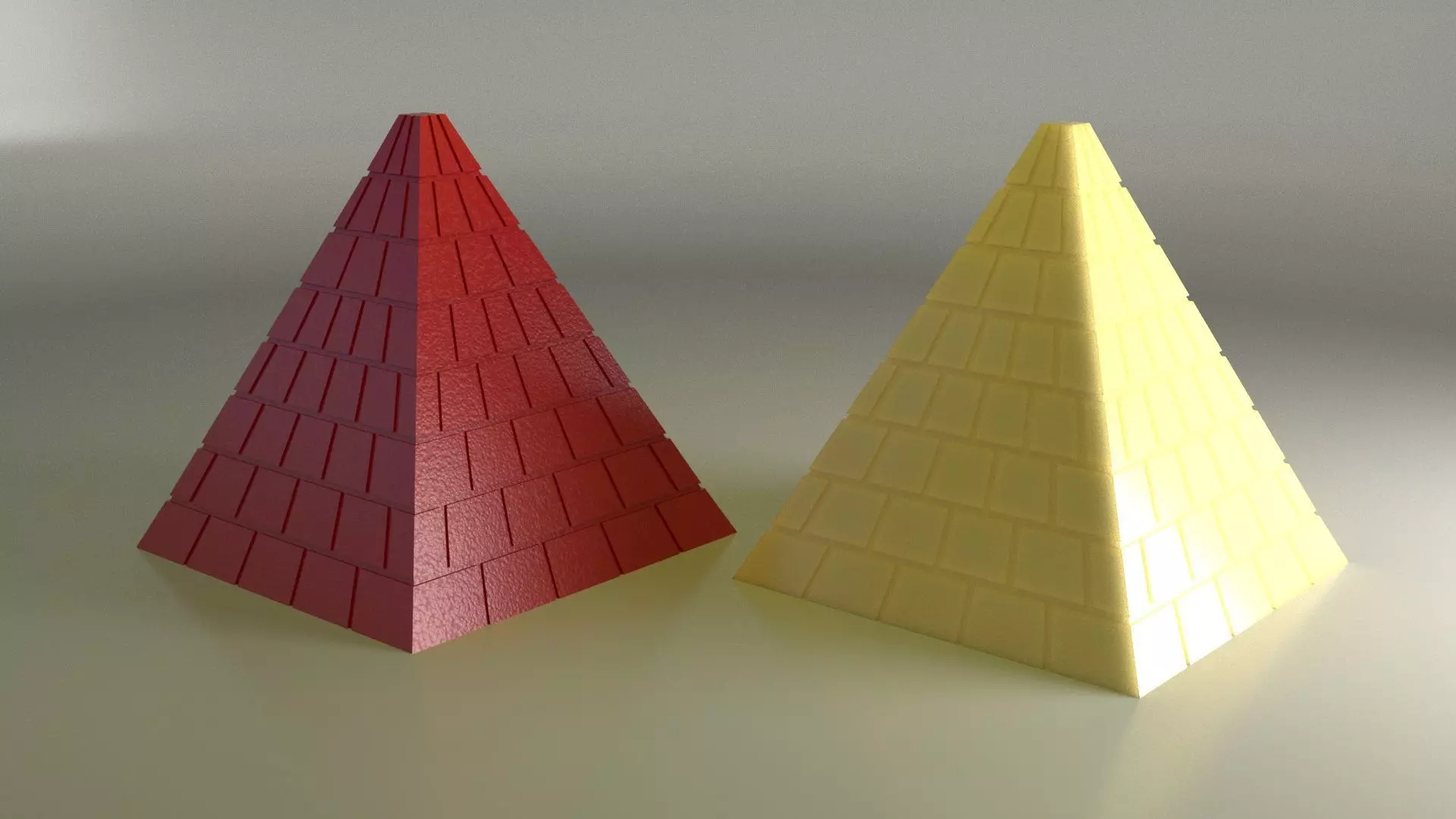 Piramid01 two pyramids 3D print model