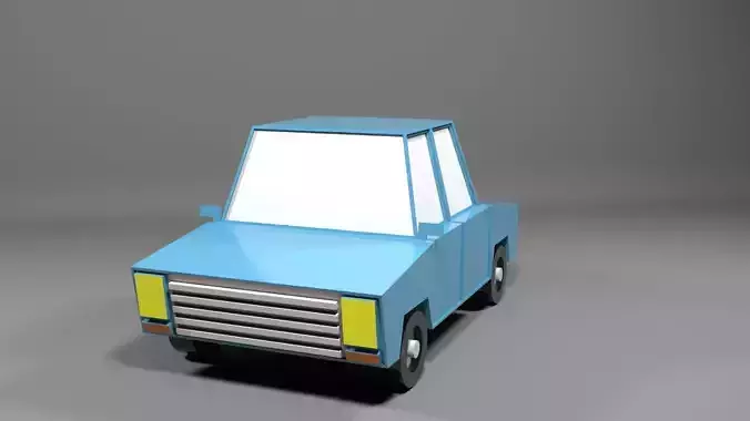 Cartoon Low Poly Car