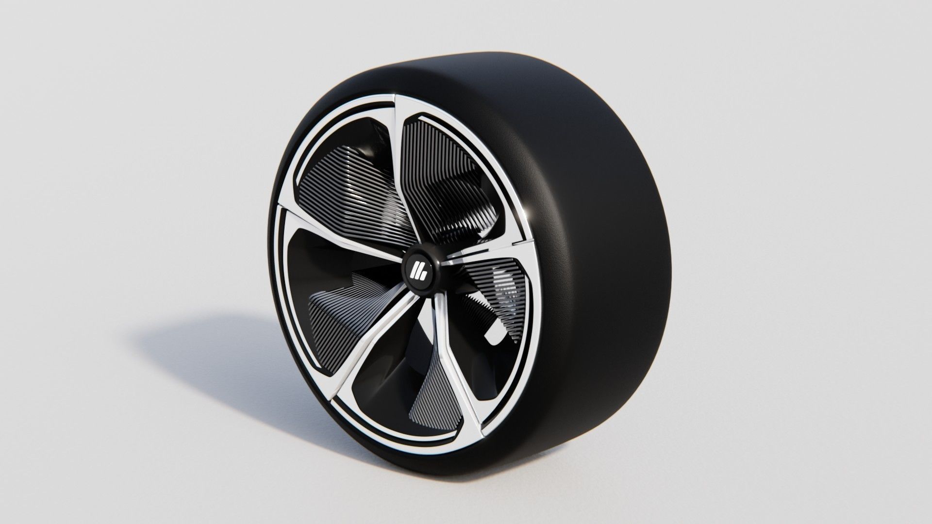 Diamond Cut Alloy Wheel  3D model_1
