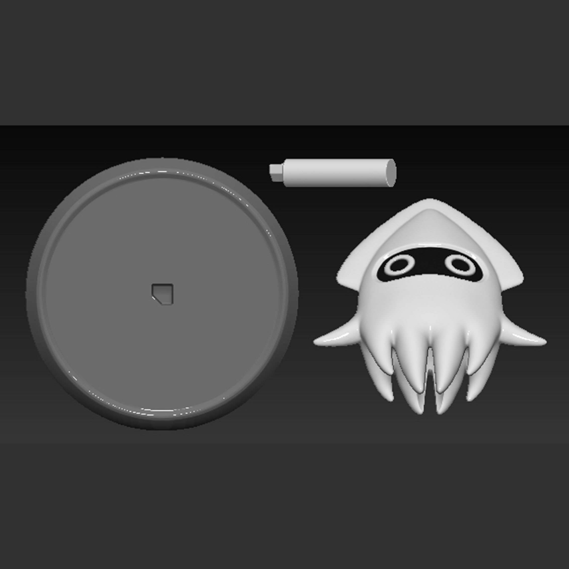 Blooper Squid Mario 3D print model_1