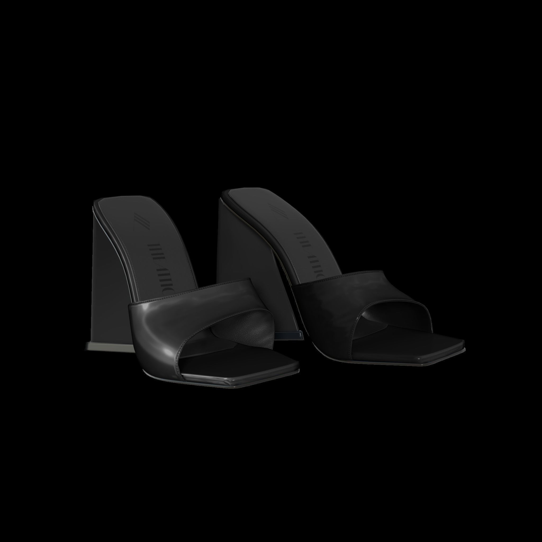 THE ATTICO Devon Heeled Sandals - 3D MODEL Low-poly 3D model_4