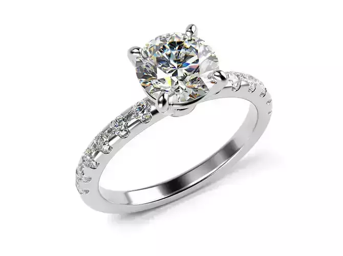 Engagement ring with stone 1ct