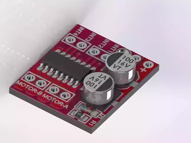 L298N mini 3D model