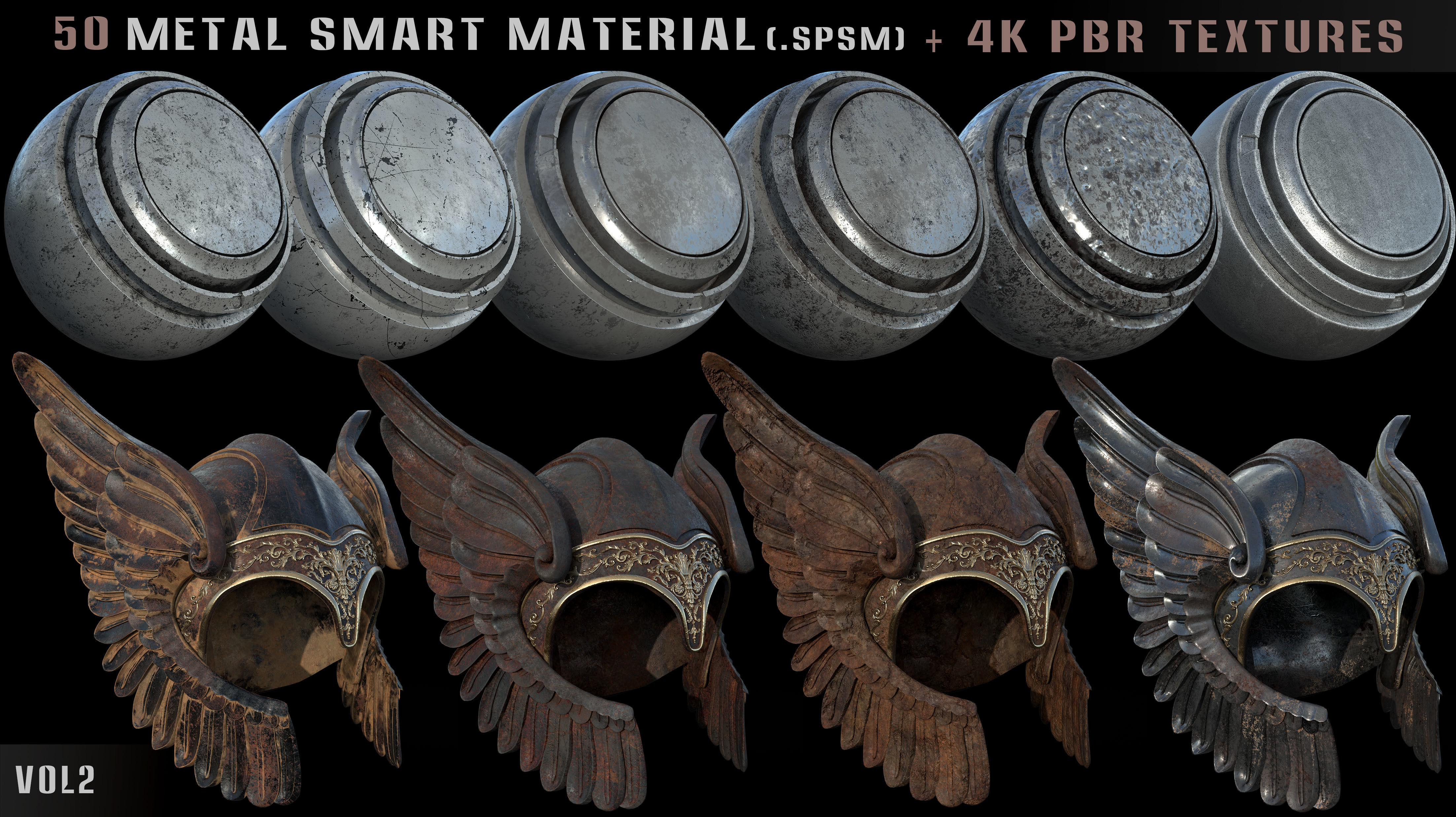50 metal smart materials and 4k PBR textures - Vol 2 Texture_4