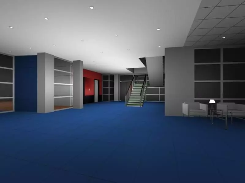 Luxury architectural Hall Lobby 3D model_0