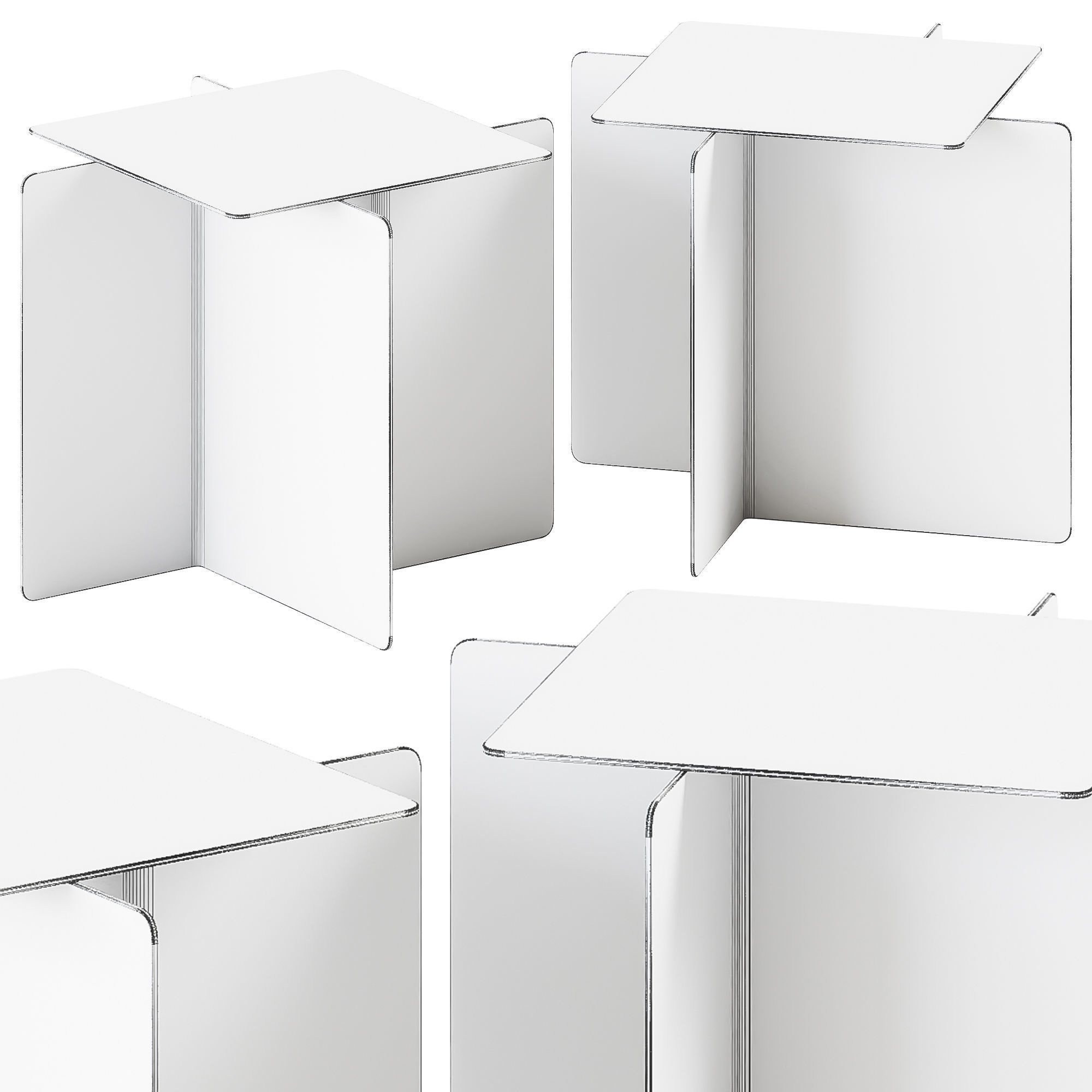 KRAK Side Table by Karim Rashid 3D model_1