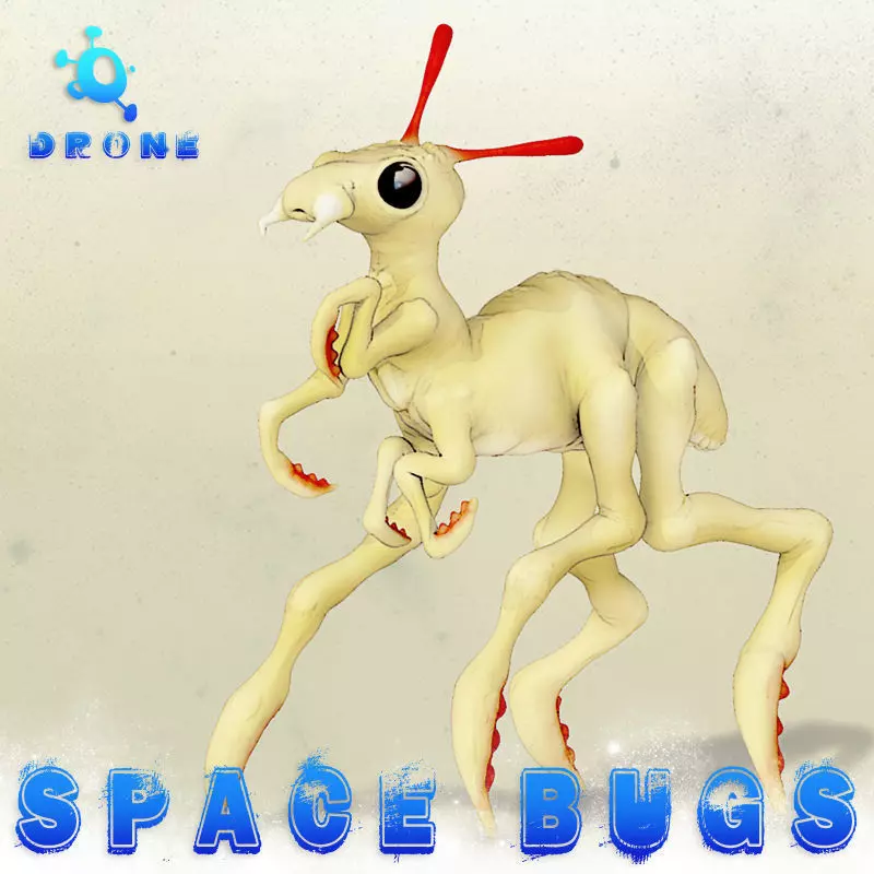 Rigged Alien Drone Creature 3D Model for Poser and Daz 3D model