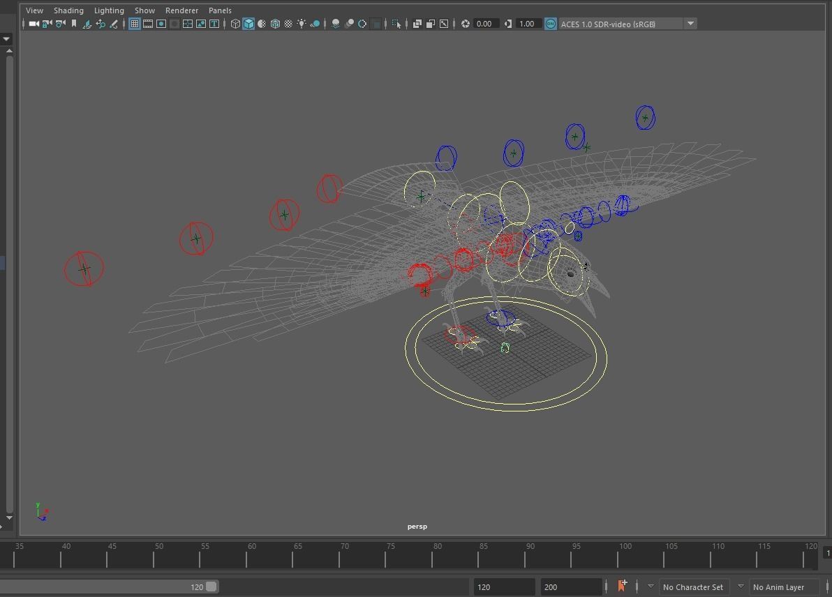 Crow Animated 3D model Low-poly 3D model_5