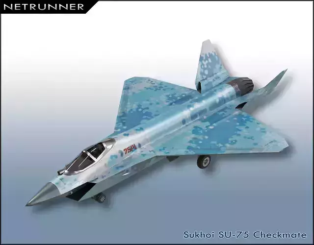Sukhoi SU-75 Checkmate Low-poly 3D model