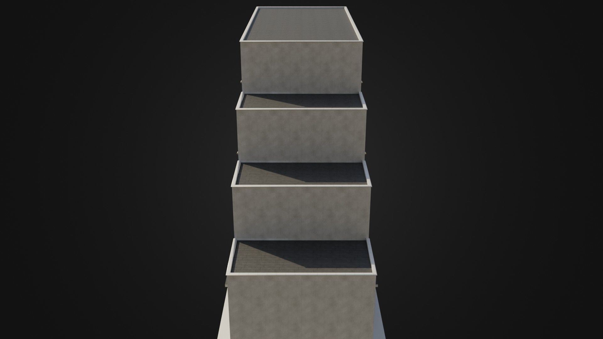 Apartment Building  02 Low-poly 3D model_34